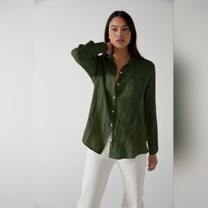 Velvet by Jenny Graham Linen Button Up NWT